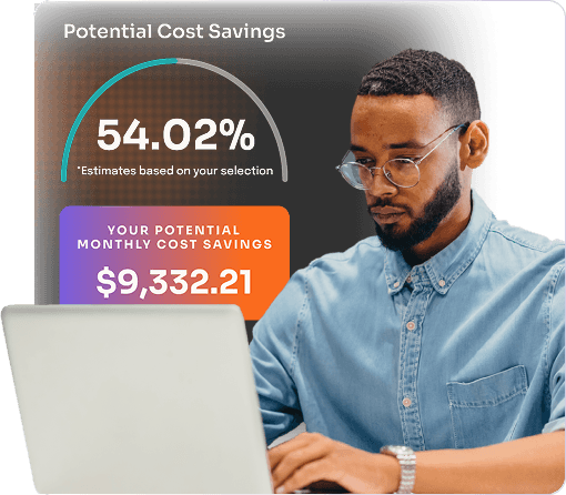 Saving calculator man